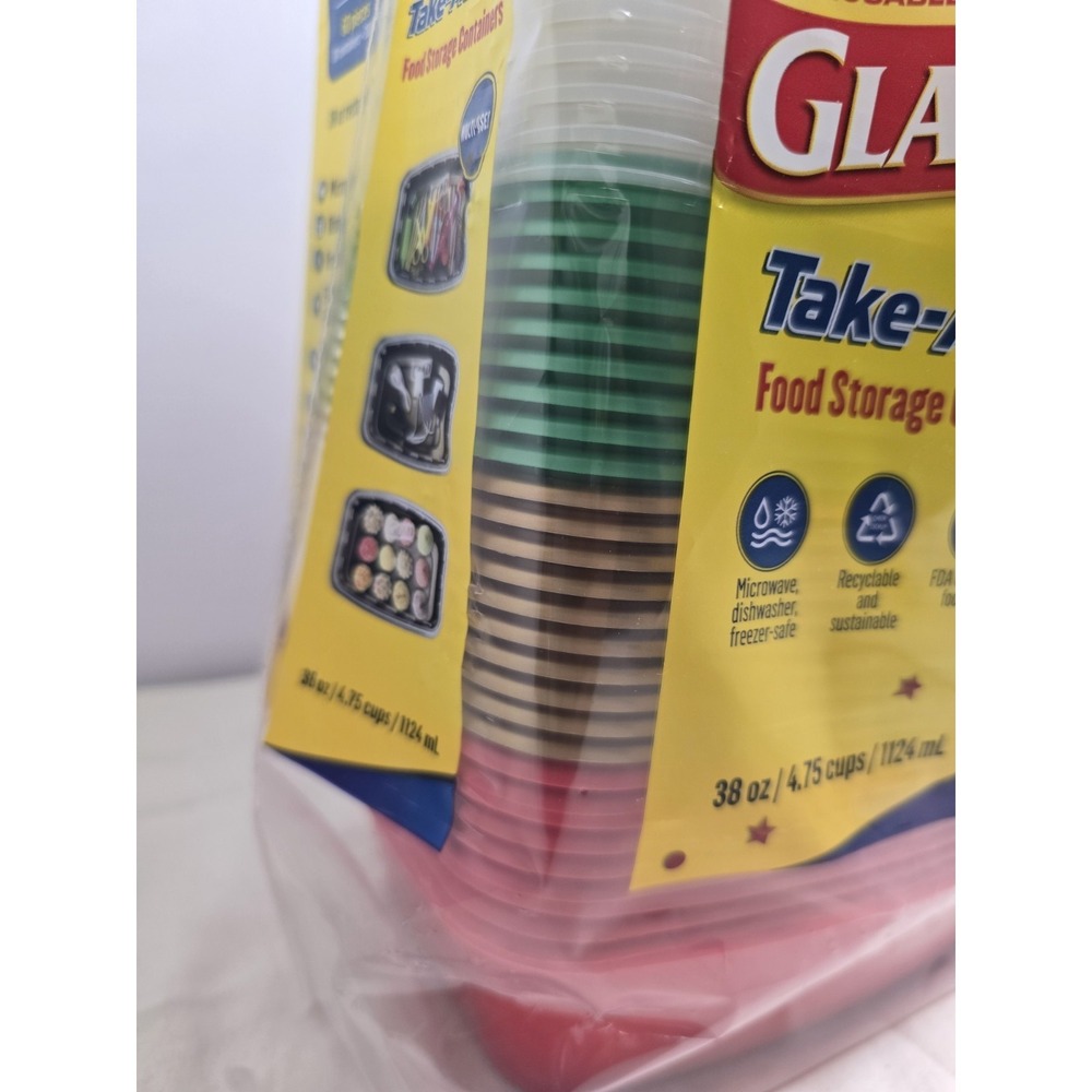 Glad Take-Aways Storage Containers with Lids, Limited Edition 30ct‎ - Picture 3 of 3